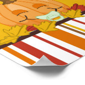 22.5 x 7.5インチのバナー秋パーソナライズされたの秋カボチャ ポスター (角)