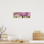 22.5 x 7.5インチバナージュカパーソナライズされたナ紫 ポスター (キッチン)