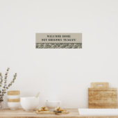 22.5x7.5インチのバナーアーミーパーソナライズされたACU迷彩柄 ポスター (キッチン)