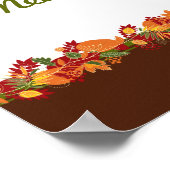 22.5x7.5インチのバナーパーソナライズされた秋の葉葉の ポスター (角)