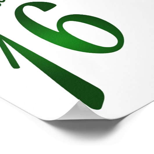 22.5x7.5インチのバパーソナライズされたナースイート16緑 ポスター (角)