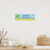 22.5x7.5インチバナータートルリーフパーソナライズされた海 ポスター (キッチン)