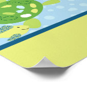 22.5x7.5インチバナータートルリーフパーソナライズされた海 ポスター (角)