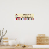 22.5x7.5インチバナーノジョパーソナライズされた消防車 ポスター (キッチン)