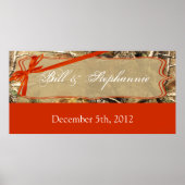 22.5x7.5インチバナーハンターパーソナライズされたズCamofloge ポスター (正面)