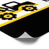 22.5x7.5インチバナーパーソナライズされた建築 ポスター (角)