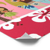 22.5x7.5インチバナーピンクパーソナライズされたハワイアンルアウ（ハワイ式宴会） ポスター (角)