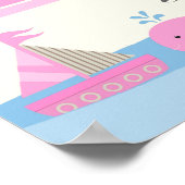 22.5x7.5インチバナーピンクパーソナライズされたボート航海のー ポスター (角)