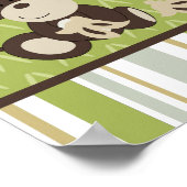 22.5x7.5インチバナーモンキーパーソナライズされたタイムジャングル ポスター (角)