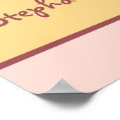 22.5x7.5インチパーソナライズされたバナーアビーのファームピンク ポスター (角)