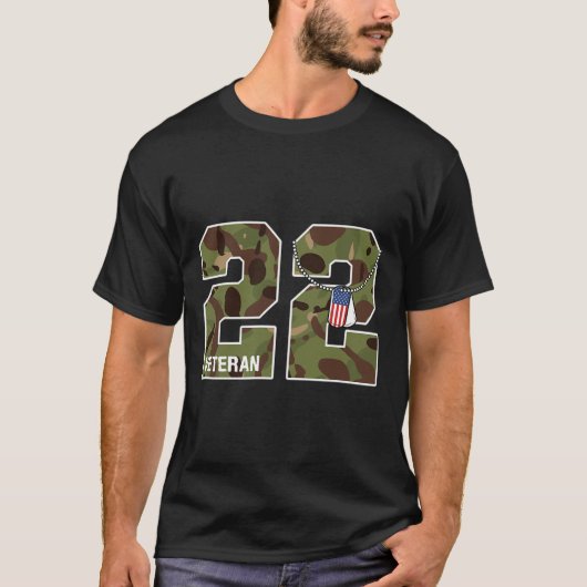 22 A日Ptsd引用文恐慌の予防米軍 Tシャツ (正面)