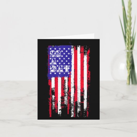 22 A Day Is 22 Too Many Veteran Lives Help Veteran カード (正面)