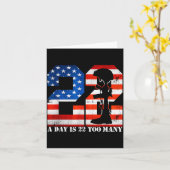 22 A Day Is 22 Too Many Veteran Lives Help Veteran カード (黄色い花)