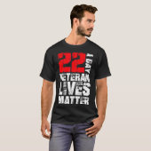 22 A Day Veteran Lives Suicide Awareness Veterans  Tシャツ (正面フル)