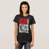 22 A Day Veteran Lives Suicide Awareness Veterans  Tシャツ (正面フル)