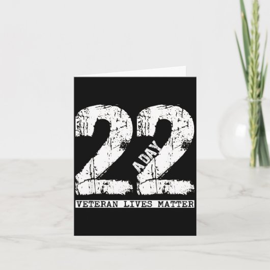 22 A Day Veteran Shirt - 22 A Day Veteran Suicide カード (正面)