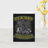 22 A Day Veteran Suicide Apparel It's Time To Be T カード (黄色い花)