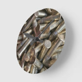 22 Caliber Bullets ラウンド壁時計 (傾斜)