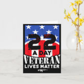22 Day Veteran Lives Suicide Awareness  カード (黄色い花)