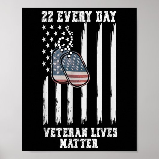 22 Every Day Veteran Lives Suicide Awareness  ポスター (正面)