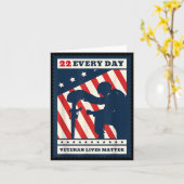 22 Every Day Veteran Lives Veteran Suicide Awarene カード (黄色い花)