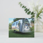 22 ft ASクラウド研磨飛んでいる鏡光沢メタル ポストカード (スタンド正面)