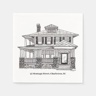 22 Montagu Street, Charleston, SC ペーパーナプキン スタンダードカクテルナプキン