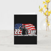 22 Per Day Veteran Lives Suicide Awareness Usa Fla カード (黄色い花)