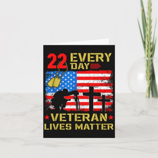 22 Veterans A Day Veteran Suicide Prevention Aware カード (正面)