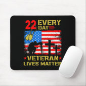 22 Veterans A Day Veteran Suicide Prevention Aware マウスパッド (マウス)
