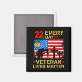 22 Veterans A Day Veteran Suicide Prevention Aware マグネット (正面/裏面)