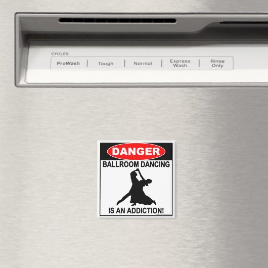 22a。社交ダンス中毒マグネット – スクエア マグネット (インサイチュ (食洗機))
