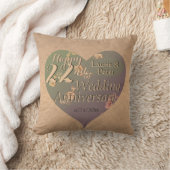 22nd Wedding Anniversary HeartThrow Pillow クッション (ブランケット)