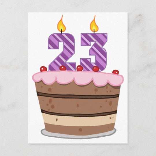 23歳のお誕生日ケーキ ポストカード Zazzle Co Jp
