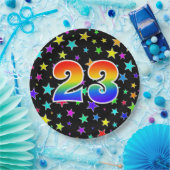 23イベントはっきりした:,おもしろい, カラフル Rainbow 23 ペーパープレート (パーティー)