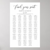 23エレガントテーブル席の座席表を見つける ポスター (正面)