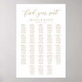 23エレガントテーブル席の座席表を見つける ポスター (正面)