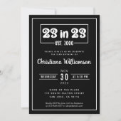 23エレガント番目の誕生日ギフト23 in 23 Est 2000 招待状 (正面)