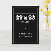 23カスタム番目の誕生日ギフト23 in 23 Est 2000 カード (黄色い花)