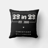 23カスタム番目の誕生日ギフト23 in 23 Est 2000 クッション (裏面)