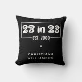 23カスタム番目の誕生日ギフト23 in 23 Est 2000 クッション (正面)