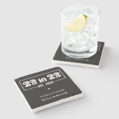 23カスタム番目の誕生日ギフト23 in 23 Est 2000 ストーンコースター (横)