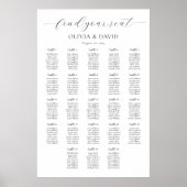 23テーブルシンプル席の座席表を見つける ポスター (正面)