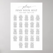 23テーブル席の座席表を見つけなさい ポスター (正面)