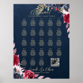 23テーブル座席表の写真ようこそ名前 ポスター (正面)