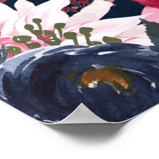 23テーブル座席表の写真ようこそ名前 ポスター (角)