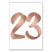 23テーブル番号白色メタリックピンクローズ金ゴールド テーブルナンバー (正面)