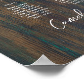 23テーブル素朴ウッドジプソフィラ写真シーティングフォーム ポスター (角)