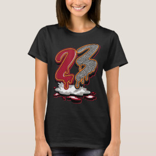 23ドリップレトロ(鳥)ショウジョウコウカンチョウレッド3sマッチング tシャツ