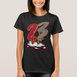 23ドリップレトロ(鳥)ショウジョウコウカンチョウレッド3sマッチング tシャツ